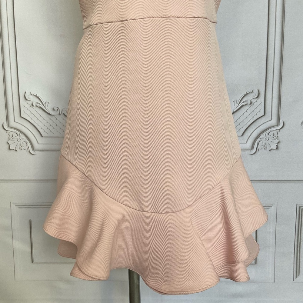 Ever New Melbourne Baby Pink Ruffled Bodycon Fully Lined Dress Women’s Size 8 - Picture 5 of 8